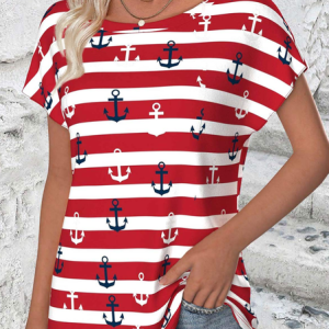 Casual 3D Printing Crew Neck Sleeveless T-shirt, T-shirts, color:Red|size:4XL, catalog Noracora shop
