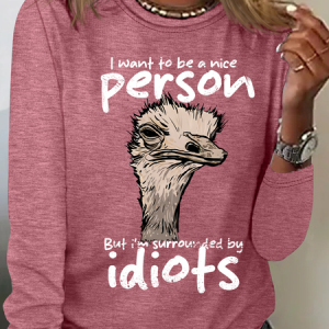 I Am Surrounded By Idiots Casual Long Sleeve Shirt, Long sleeves, Lilicloth.com