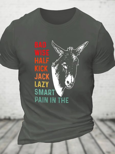 Funny Bad Ass Donkey Smartass Pain In The Ass Adult Meme Cotton T-shirt, T-shirts, Lilicloth.com