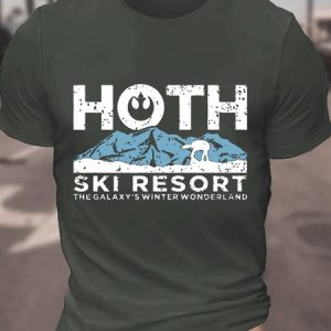 Hoth Ski Resort The Galaxy's Winter Wonderland Men's Cotton T-Shirt, T-shirts, Lilicloth.com