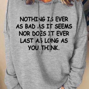 Lilicloth X Yuna Nothing Is Ever As Bad As It Seems Women's Hoodie Sweatshirt, Hoodies&Sweatshirts, Lilicloth.com