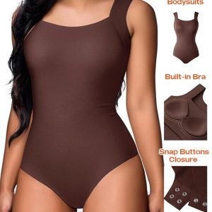 ChicMe ContourX U Neck Shapewear Built-in Bra Sleeveless High Strechy Slim Fit Tank BodySuits, women Bodysuit, ChicMe catalog