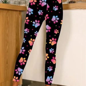 Women Abstract Casual All Season Long Leggings, JustFashionNow Leggings, color:As Picture|size:3XL,