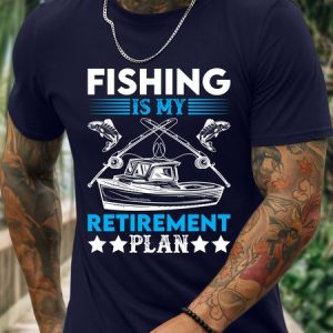 Lilicloth X Jessanjony Fishing Is My Retirement Plan Men's T-Shirt, T-shirts, Lilicloth.com
