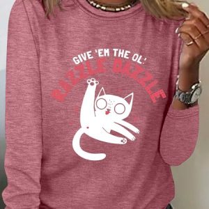 Razzle Dazzle Funny Cat  Long sleeve Shirt, Long sleeves, Lilicloth.com