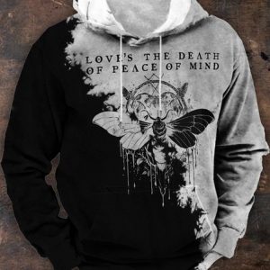 Men's Rock Band Inspired Moth Contrast Tie Dye Hoodie, Hoodies&Sweatshirts, Lilicloth.com