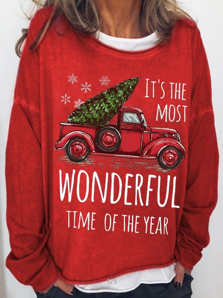 It's The Most Wonderful Time Of The Year Casual Christmas Sweatshirt, Hoodies&Sweatshirts, Lilicloth.com