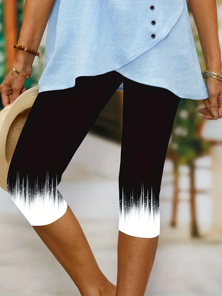 Women's Gradient Printed Casual Leggings, Leggings, Lilicloth.com