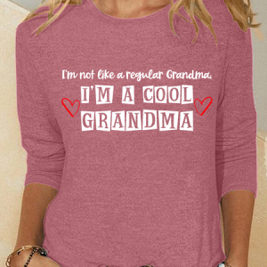 I'm Not Like A Regular Grandma I'm A Cool Grandma Casual Long Sleeve Shirt, Long sleeves, Lilicloth.com