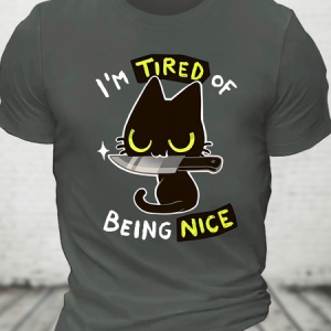 Tired Of Being Nice Cotton T-Shirt, T-shirts, Lilicloth.com