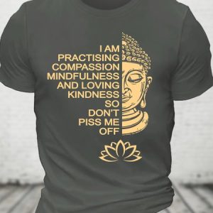 Meditation Buddha Cotton T-shirt, T-shirts, Lilicloth.com
