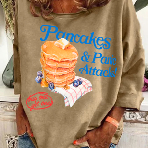 Pancakes And Panic Attacks Casual Sweatshirt, Hoodies&Sweatshirts, Lilicloth.com