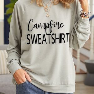 Grateful Printed Raglan Crew Neck Sweatshirts, Hoodies&Sweatshirts, Lilicloth.com