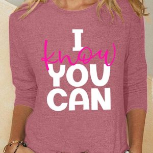 I Know You Can Do It Casual Long Sleeve Shirt, Long sleeves, Lilicloth.com