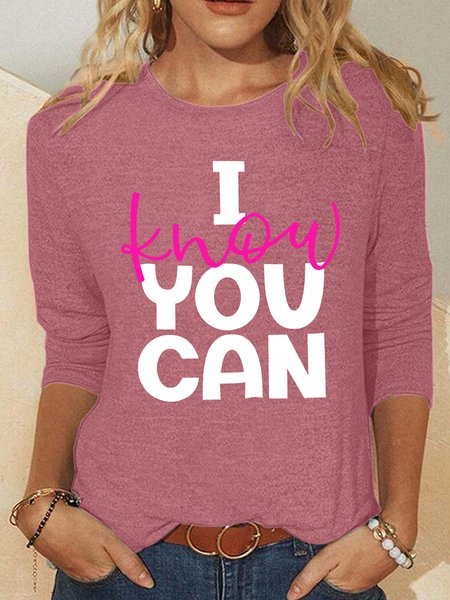I Know You Can Do It Casual Long Sleeve Shirt, Long sleeves, Lilicloth.com
