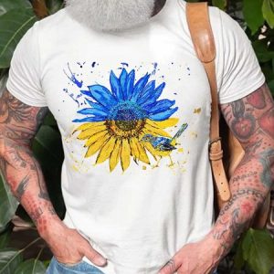 Sunflower Ukraine Men's Short Sleeve T-Shirt, T-shirts, Lilicloth.com