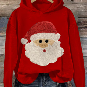 Women'S Santa Print Sweatshirt, Hoodies&Sweatshirts, Lilicloth.com