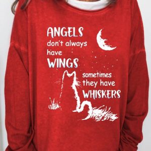 Womens Cat Lover Letters Crew Neck Casual Sweatshirts, Hoodies&Sweatshirts, Lilicloth.com