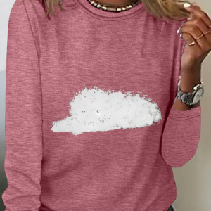 Fun Furry Puppy Art Casual Long Sleeve Shirtw, Long sleeves, Lilicloth.com