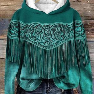Women's 3D Printing Spring/Fall Long Sleeve Vintage Daily Hoodie, JustFashionNow Sweatshirts & Hoodies, color:Lake Blue|size:5XL,