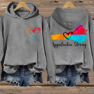 Retro Appalachia Strong Stronger Than The Storm Print Hoodie, Hoodies&Sweatshirts, Lilicloth.com