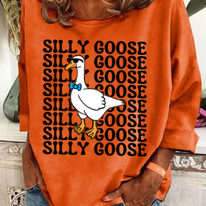 Silly Goose Casual Sweatshirt, Hoodies&Sweatshirts, Lilicloth.com