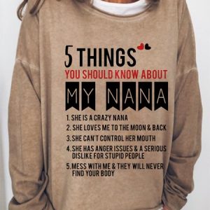 Five Things About My Nana Sweatshirts, Hoodies&Sweatshirts, Lilicloth.com