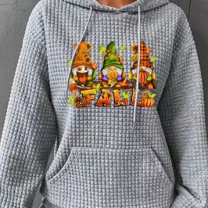 Fall Gnomes Simple Loose Hoodie, Hoodies&Sweatshirts, Lilicloth.com