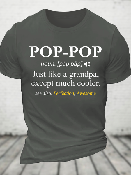 Pop-Pop Definition Grandpa Cotton T-Shirt, T-shirts, Lilicloth.com
