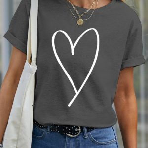 Heart Women's Short Sleeve T-shirt, T-shirts, Lilicloth.com