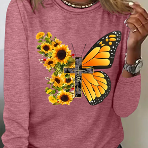 Faith Classic Casual Long Sleeve Shirt, Long sleeves, Lilicloth.com