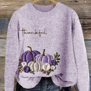 Casual Maple Leaf Sweater, Sweaters, Lilicloth.com