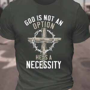 God Is Not An Option Men's Cotton T-Shirt, T-shirts, Lilicloth.com
