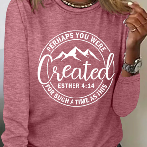 Perhaps You Were Created Casual Long Sleeve Shirt, Long sleeves, Lilicloth.com