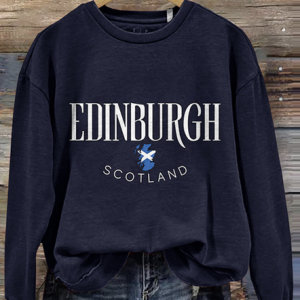 Scottish Castle Round Neck Sweatshirt, Hoodies&Sweatshirts, Lilicloth.com