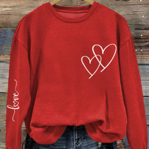 Women's Crew Neck Text Letters Printing Casual Spring/Fall Long Sleeve Sweatshirt, JustFashionNow Sweatshirts & Hoodies, color:Red|size:XXL,