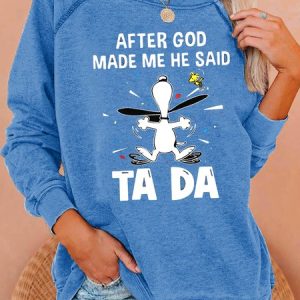Women's Crew Neck Painting Casual Autumn Long Sleeve Sweatshirt, JustFashionNow Sweatshirts & Hoodies, color:Light Blue|size:3XL,