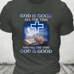 God Is Good All The Time Men's Cotton T-Shirt, T-shirts, Lilicloth.com