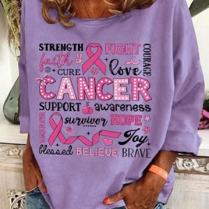 Breast Cancer Awareness Breast Cancer In October We Wear Pink Casual Sweatshirt, Hoodies&Sweatshirts, Lilicloth.com