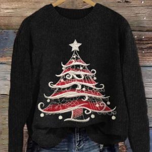 Women's Christmas Tree Knit Casual Sweater, Sweaters, Lilicloth.com