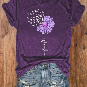 Women's Faith For A Cure Alzheimer's Awareness Supporter Fighter Tee, T-shirts, Lilicloth.com