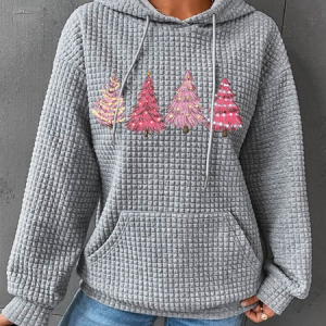 Women's Christmas Tree Spring/Fall Long Sleeve Casual Daily Hoodie, JustFashionNow Sweatshirts & Hoodies, color:Gray|size:3XL,