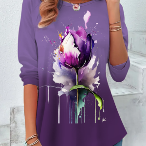 Alzheimer's Flower Long sleeve Shirt, Long sleeves, Lilicloth.com