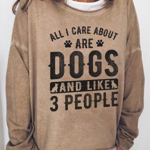 Women Funny Dog Loose Sweatshirt, Hoodies&Sweatshirts, Lilicloth.com