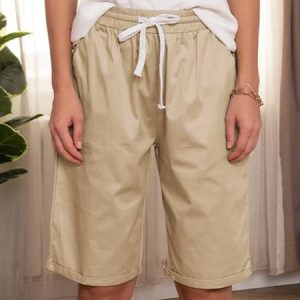Lace Up Elastic Waistband Loose Summer Short Pant for Women, Shorts, Lilicloth.com