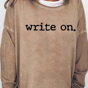 Write On Journalist Casual Cotton Blends Sweatshirts, Hoodies&Sweatshirts, Lilicloth.com