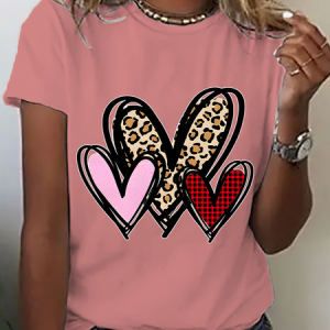 3 Doodle Heart Valentines Cotton T-Shirt, T-shirts, Lilicloth.com