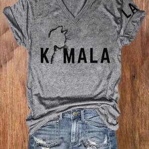 Women'S Retro La Print T-Shirt, T-shirts, Lilicloth.com