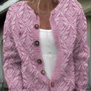 Simple Loose Maple Leaf Sweater, Cardigans, Lilicloth.com