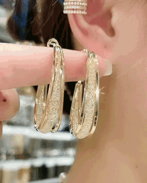 Hollow Out Oval Earrings U Shaped Hoops Earring, women Earrings, ChicMe catalog